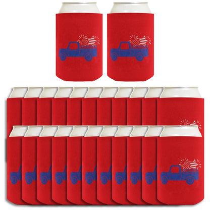 Stars and Stripes Truck Red Standard or Slim Can Thermocooler Drink Sleeve