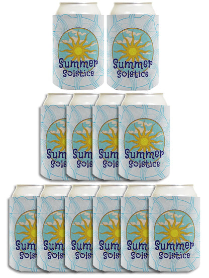 Summer Solstice Full Sun Standard or Slim Can Thermocooler Drink Sleeve