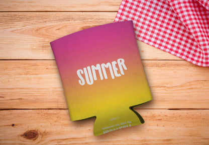 drink sleeve on a wood background