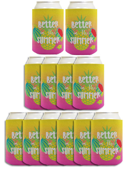 Summer Vibes Better In The Summer Standard or Slim Can Thermocooler Drink Sleeve