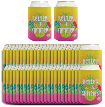 Summer Vibes Better In The Summer Standard or Slim Can Thermocooler Drink Sleeve