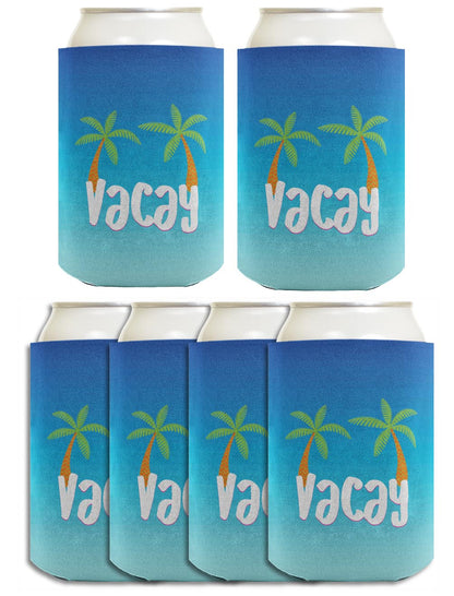 Summer Vibes Vacay Standard or Slim Can Thermocooler Drink Sleeve