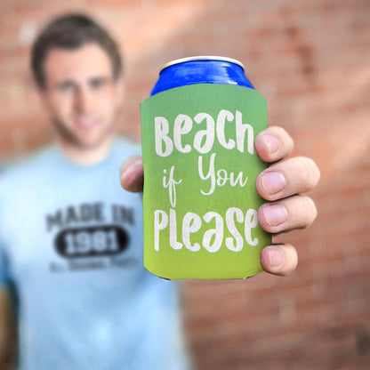 man holding drink sleeve