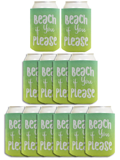 Summer Vibes Beach If You Please Standard or Slim Can Thermocooler Drink Sleeve
