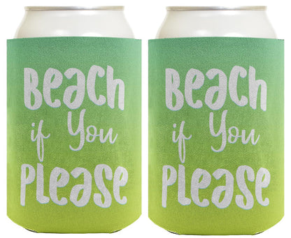 Summer Vibes Beach If You Please Standard or Slim Can Thermocooler Drink Sleeve