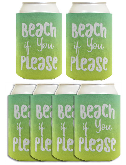Summer Vibes Beach If You Please Standard or Slim Can Thermocooler Drink Sleeve