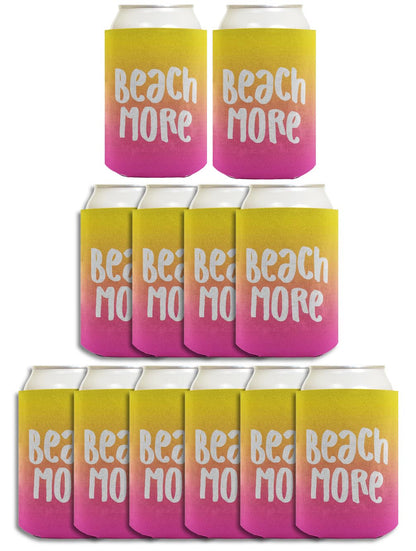 Summer Vibes Beach More Standard or Slim Can Thermocooler Drink Sleeve