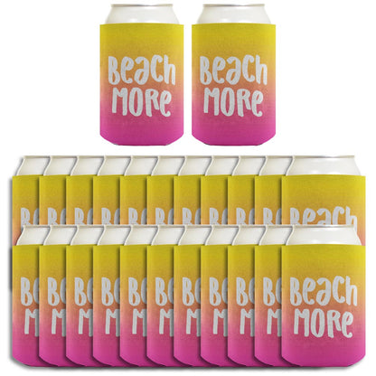 Summer Vibes Beach More Standard or Slim Can Thermocooler Drink Sleeve