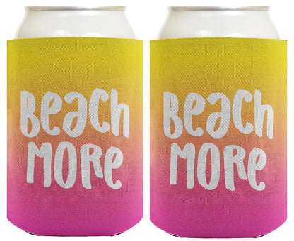 Summer Vibes Beach More Standard or Slim Can Thermocooler Drink Sleeve