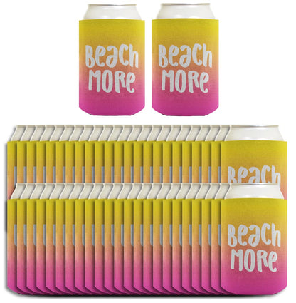 Summer Vibes Beach More Standard or Slim Can Thermocooler Drink Sleeve