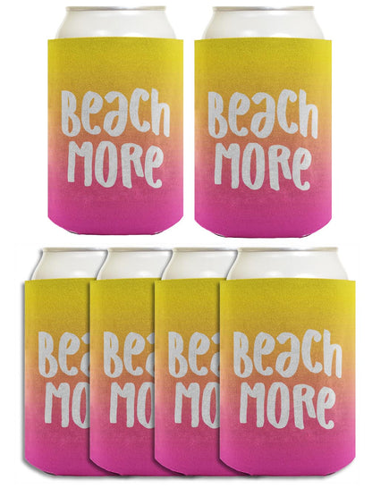 Summer Vibes Beach More Standard or Slim Can Thermocooler Drink Sleeve