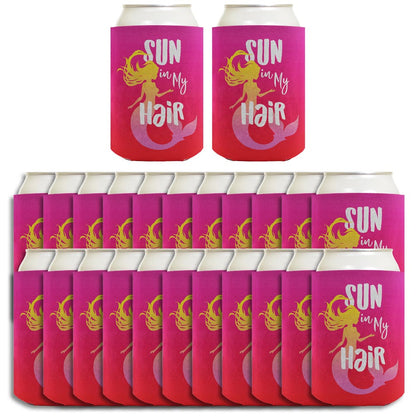 Summer Vibes Sun In My Hair Standard or Slim Can Thermocooler Drink Sleeve