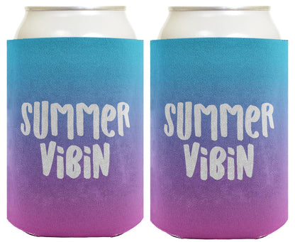 Summer Vibes Summer Vibin Standard or Slim Can Thermocooler Drink Sleeve
