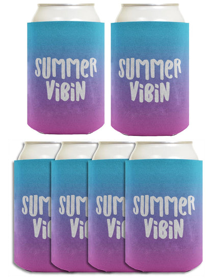 Summer Vibes Summer Vibin Standard or Slim Can Thermocooler Drink Sleeve