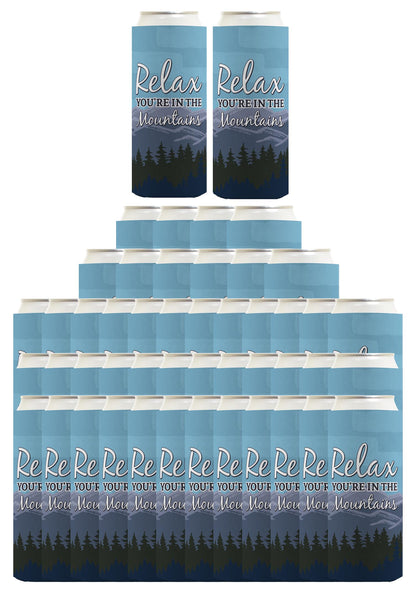 Relax You're in the Mountains Standard or Slim Can Thermocooler Drink Sleeve
