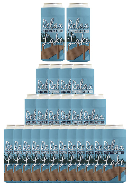 Relax You're at the Lake Standard or Slim Can Thermocooler Drink Sleeve
