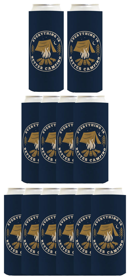 Everything Is Better Camping Standard or Slim Can Thermocooler Drink Sleeve