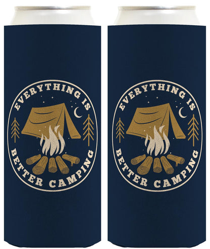 Everything Is Better Camping Standard or Slim Can Thermocooler Drink Sleeve