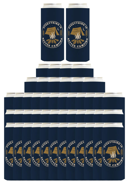 Everything Is Better Camping Standard or Slim Can Thermocooler Drink Sleeve