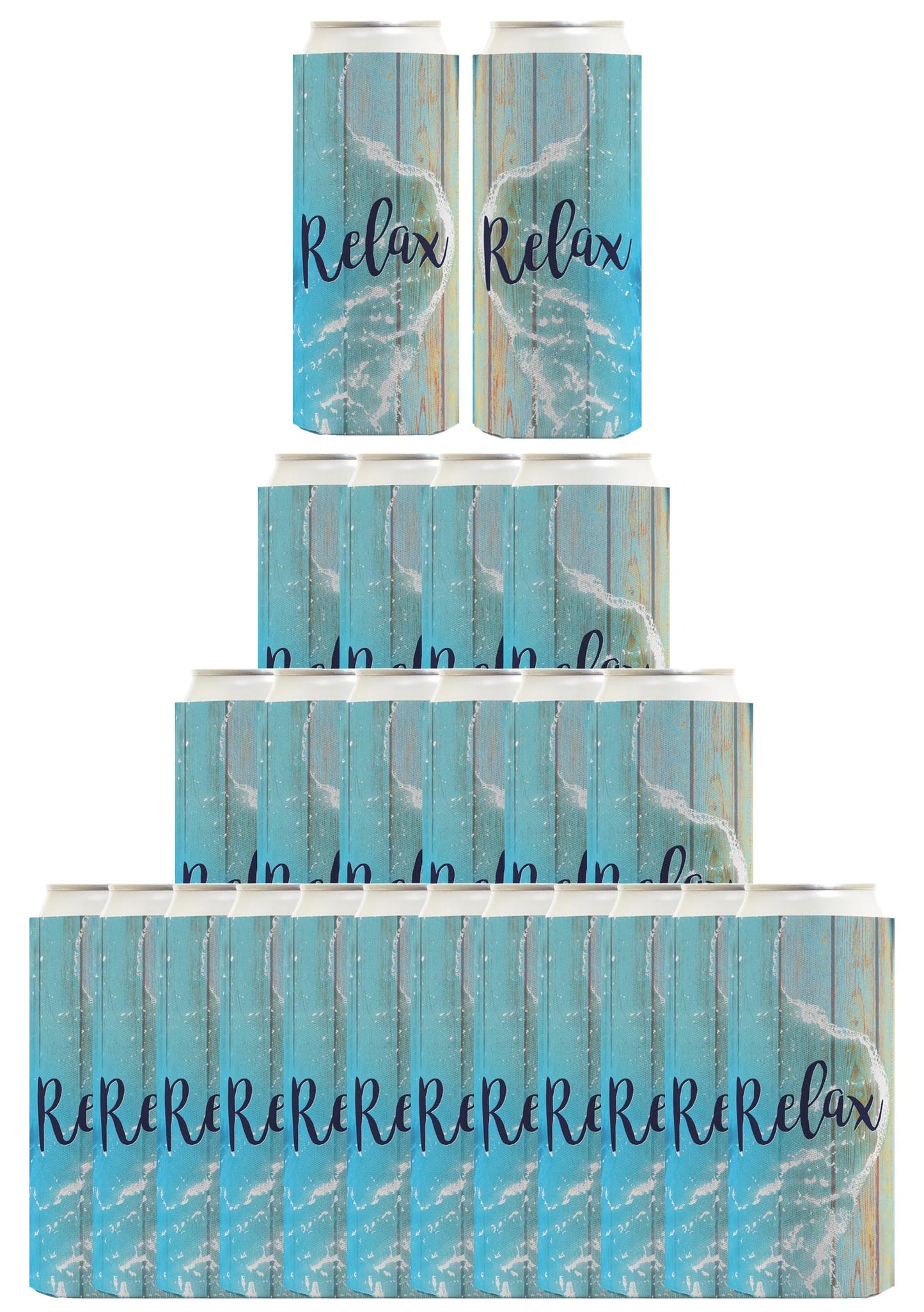 Relax Beach Vibes Standard or Slim Can Thermocooler Drink Sleeve
