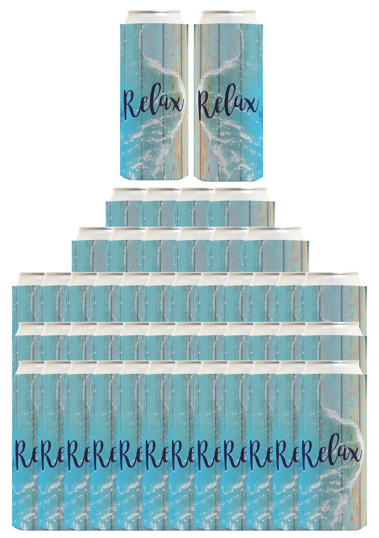 Relax Beach Vibes Standard or Slim Can Thermocooler Drink Sleeve