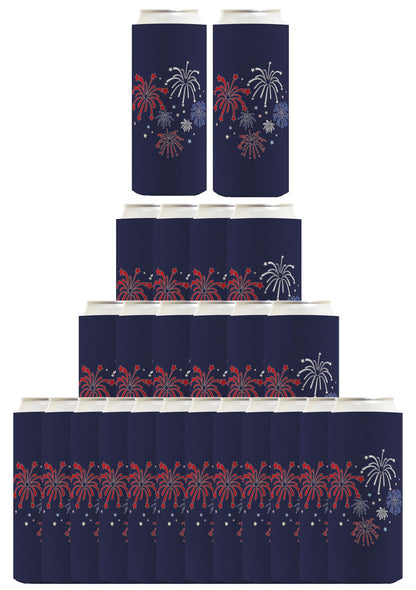 Fireworks Navy Standard or Slim Can Thermocooler Drink Sleeve