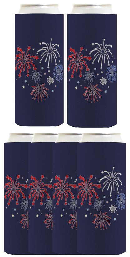 Fireworks Navy Standard or Slim Can Thermocooler Drink Sleeve