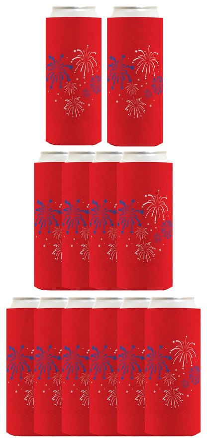 Fireworks Red Standard or Slim Can Thermocooler Drink Sleeve