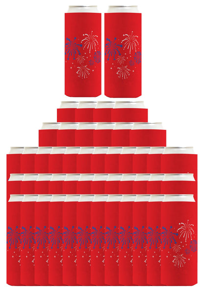 Fireworks Red Standard or Slim Can Thermocooler Drink Sleeve