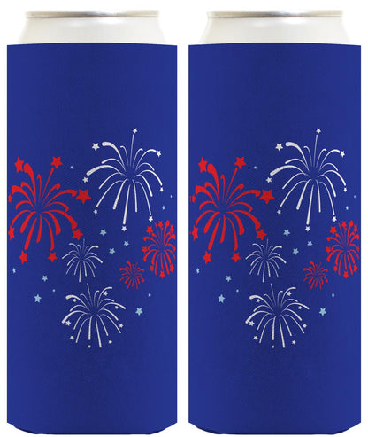 Fireworks Royal Blue Standard or Slim Can Thermocooler Drink Sleeve