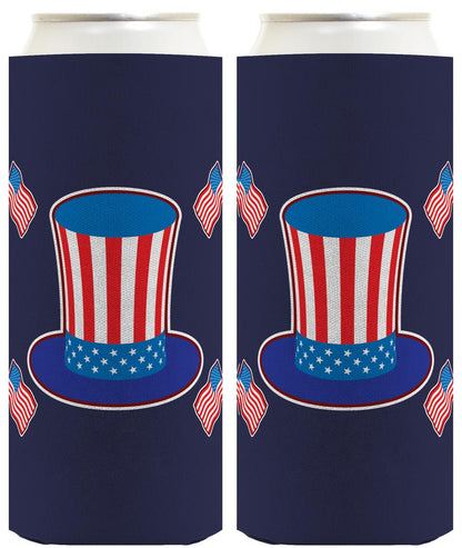 Uncle Sam Hat Navy Standard or Slim Can Thermocooler Drink Sleeve
