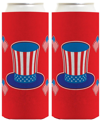 Uncle Sam Hat Red Standard or Slim Can Thermocooler Drink Sleeve