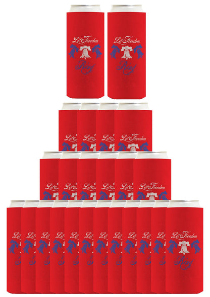 Let Freedom Ring Red Standard or Slim Can Thermocooler Drink Sleeve