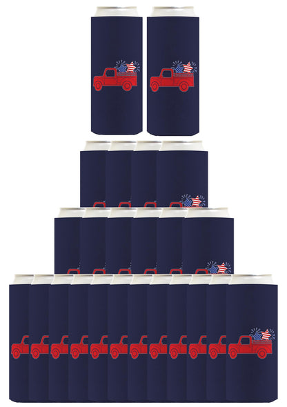 Stars and Stripes Truck Navy Standard or Slim Can Thermocooler Drink Sleeve