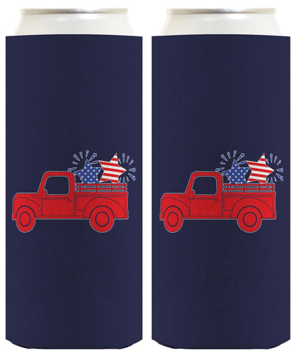 Stars and Stripes Truck Navy Standard or Slim Can Thermocooler Drink Sleeve