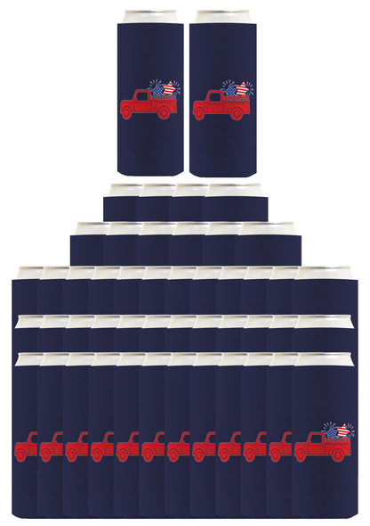 Stars and Stripes Truck Navy Standard or Slim Can Thermocooler Drink Sleeve