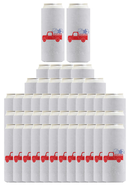 Stars and Stripes Truck Light Blue Standard or Slim Can Thermocooler Drink Sleeve
