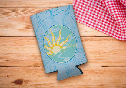 drink sleeve on a wood background