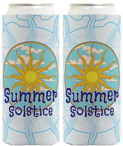 Summer Solstice Full Sun Standard or Slim Can Thermocooler Drink Sleeve