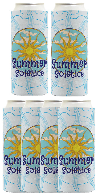 Summer Solstice Full Sun Standard or Slim Can Thermocooler Drink Sleeve