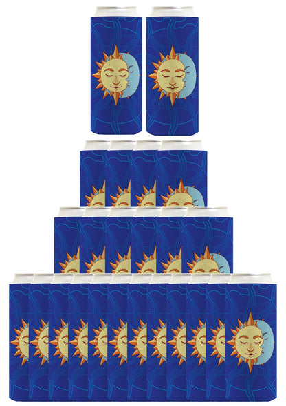 Summer Solstice More Sun Than Moon Standard or Slim Can Thermocooler Drink Sleeve