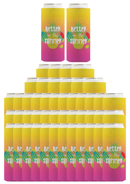 Summer Vibes Better In The Summer Standard or Slim Can Thermocooler Drink Sleeve