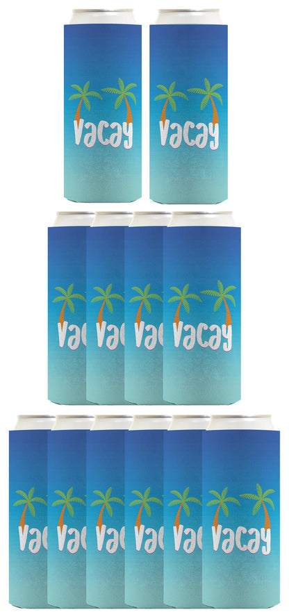 Summer Vibes Vacay Standard or Slim Can Thermocooler Drink Sleeve
