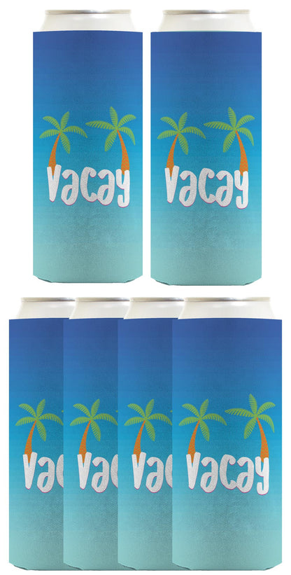 Summer Vibes Vacay Standard or Slim Can Thermocooler Drink Sleeve