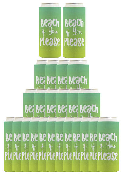 Summer Vibes Beach If You Please Standard or Slim Can Thermocooler Drink Sleeve