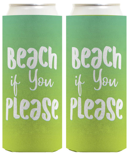 Summer Vibes Beach If You Please Standard or Slim Can Thermocooler Drink Sleeve