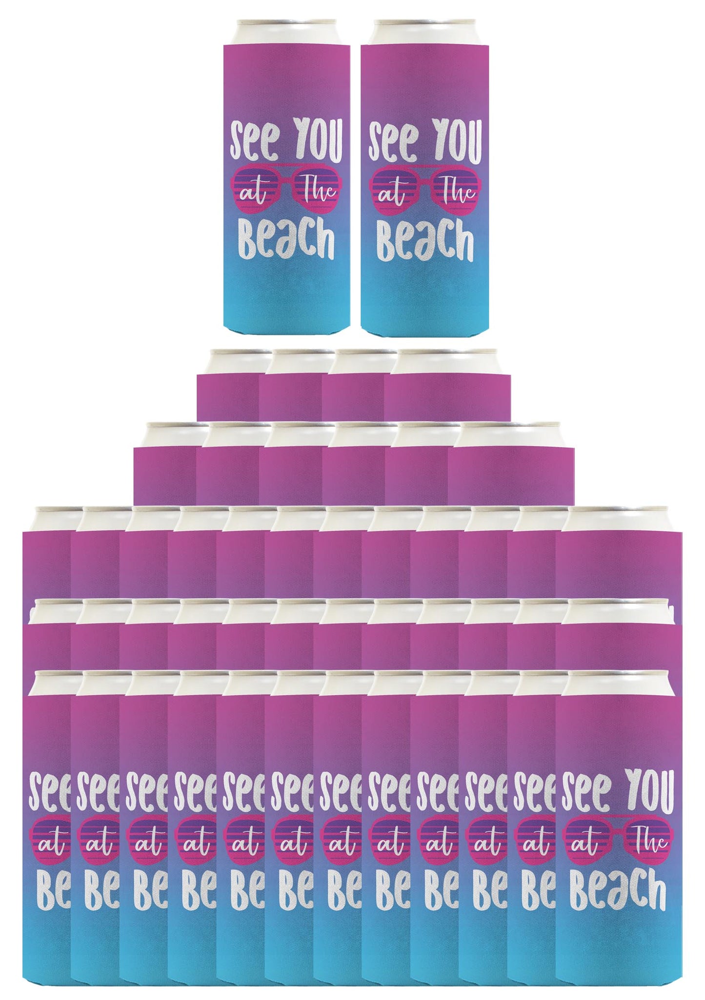 Summer Vibes See You At The Beach Standard or Slim Can Thermocooler Drink Sleeve