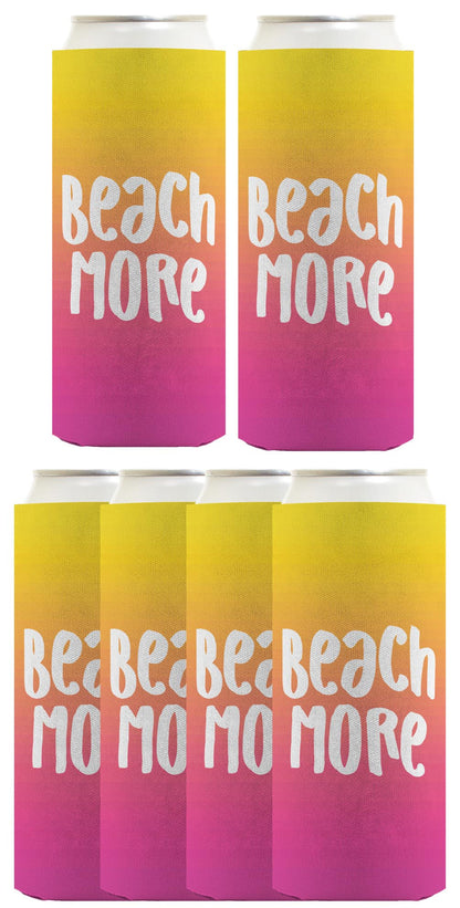 Summer Vibes Beach More Standard or Slim Can Thermocooler Drink Sleeve