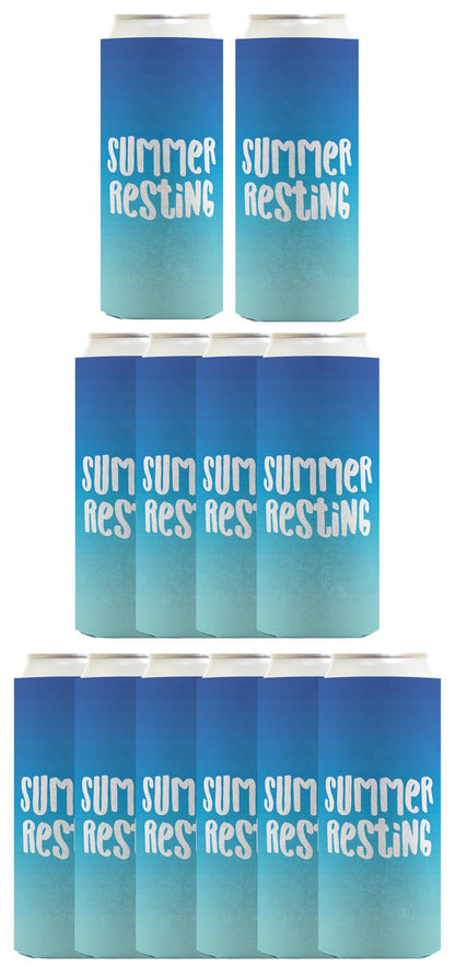 Summer Vibes Summer Resting Standard or Slim Can Thermocooler Drink Sleeve