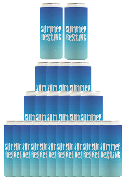 Summer Vibes Summer Resting Standard or Slim Can Thermocooler Drink Sleeve